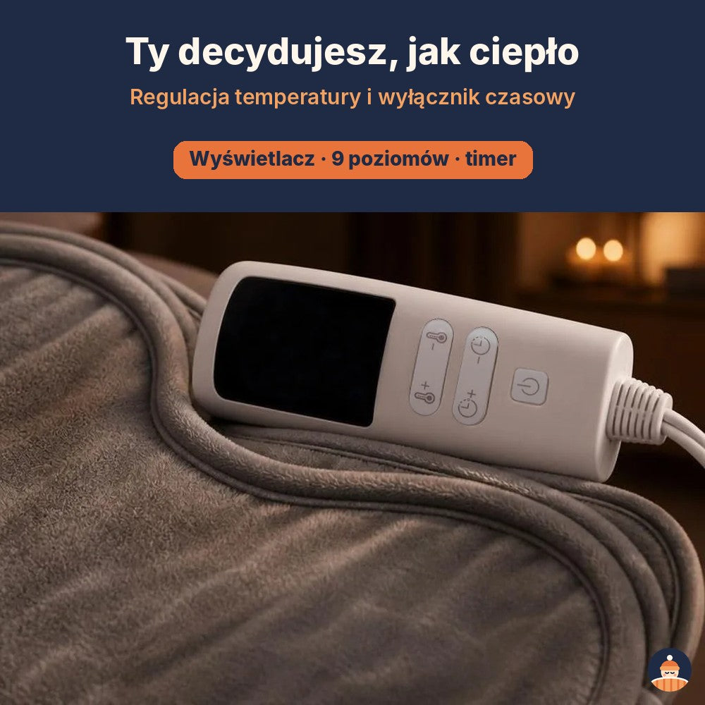 Elektryczna mata grzewcza na stopy – 9 poziomów ciepła, do prania